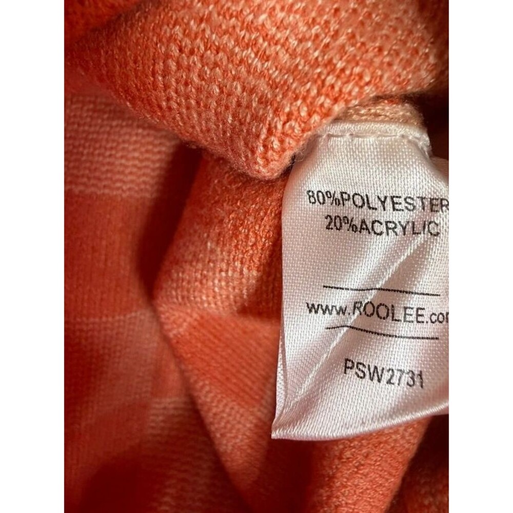 Vintage ROOLEE Boho checkered knit midi skirt  XL coral-peach Mod Retro - Picture 3 of 4